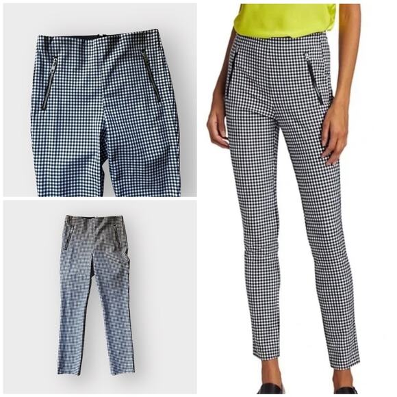 Rag & Bone Simone Zip Pocket Gingham Pants - Picture 1 of 9